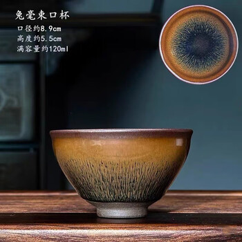 ☆唐物古玩古董☆宋時代 建窯 希少品 金兔毫 禾目天目茶碗 骨董品