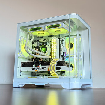 玩嘉天幕MINI白色MINI曲面玻璃海景房电脑机箱台式机MATX主板240水冷 玩嘉天幕MINI白色MINI曲面玻璃海景房电脑机箱台式机MATX主板240水冷