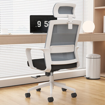 奈高电脑椅转椅家用人体工学椅子办公椅学习书房电竞游戏椅子白框灰网