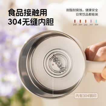 彩致（CAIZHI）304不锈钢水杯马克杯咖啡杯带盖家用双层防烫喝水杯子 咖白CZ6228