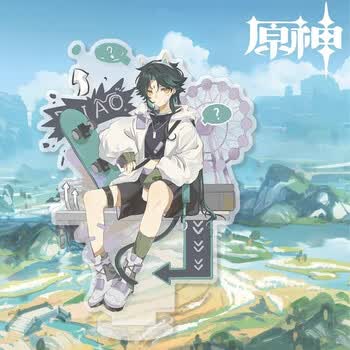原神周边立牌枫原万叶魈流浪者散兵温迪鹿野院平藏游乐园桌面摆件魈游