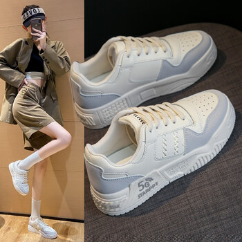 安崉女童鞋子春秋款皮面10大童女鞋12百搭13女孩运动板鞋14学生15岁潮