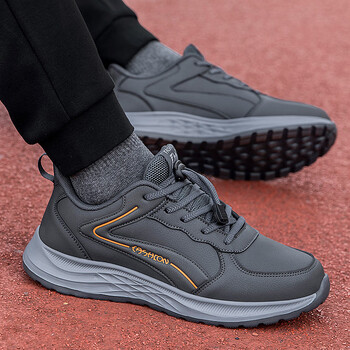 足力健鞋秋冬品牌老人鞋皮面防水爸爸鞋运动鞋防滑老年健步鞋中老年软