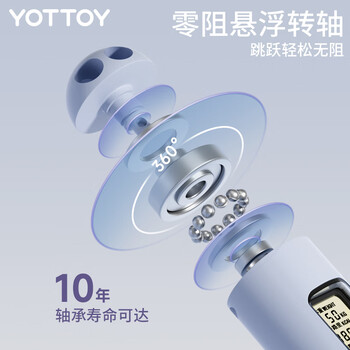 yottoy无绳跳绳减肥专用成年人燃脂负重智能计数跳绳男士 加大球/蓝 yottoy无绳跳绳减肥专用成年人燃脂负重智能计数跳绳男士 加大球/蓝