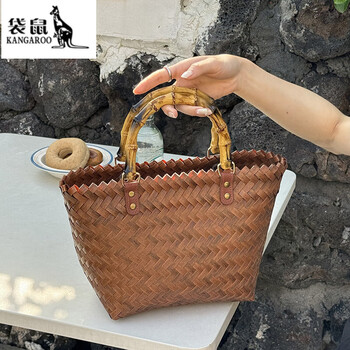 藤编织包包- 京东