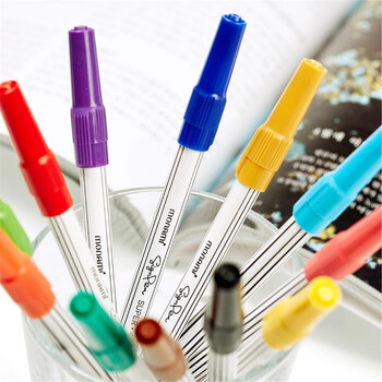 慕那美（monami）SuperPastel水性笔水彩笔勾线笔学生画画手账涂色0.7柔和系12色套装04045Z12水彩笔