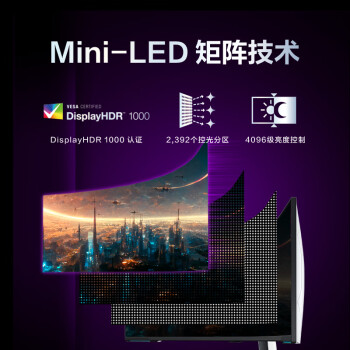 三星（SAMSUNG） 57英寸 MiniLED 240Hz 双4K  HDR1000 1ms(GTG) G95NC 玄龙骑士 电竞 显示器 LS57CG954NCXXF