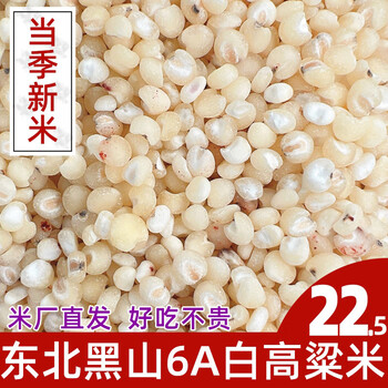 隽辰堂6a高粱米2023年新米5斤东北粗粮白高粱米辽宁黑山高梁小米高粮