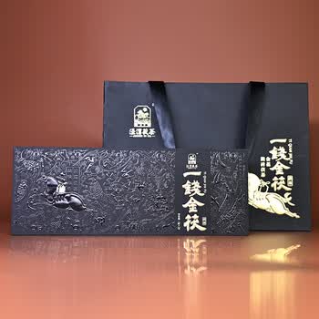 泾渭茯茶黑茶 过节礼盒 咸阳茯茶 陕西西安特产 金花茯砖茶 一钱金茯2盒