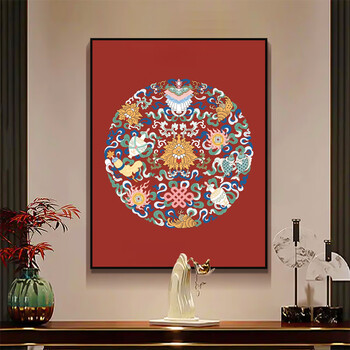 红色抽象油画型号规格- 京东