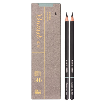 得力（deli）丹途哑光铅笔14B(10支/盒)专业绘画手绘素描彩绘画画RK2-14B女孩儿童