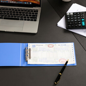 deli票据夹A5发票夹财务资料收纳夹文件夹pp材质 【常规款】 【放150张发票】5个