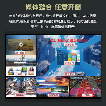腾联投影仪边缘融合器 沉浸纯硬件曲幕弧幕环模球幕cave巨幕视频播控一体融合服务器 机架 16K 四通道