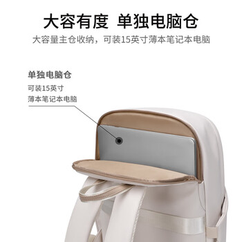 高尔夫（GOLF）双肩电脑包女士14/15英寸笔记本商务背包通勤学生书包出差旅行包