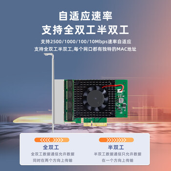 EB-LINK intel I225芯片PCI-E X4 2.5G四口服务器网卡2500M千兆4电口网络工业相机图像采集机器视觉