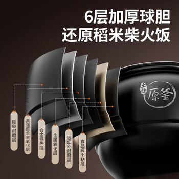 九阳（Joyoung）5L 电饭煲 大容量家用电饭锅 预约多功能煮饭锅 推荐5-8-10人 50FY808