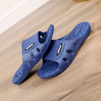 防滑浴室洗澡酒店软底厚底舒适情侣款夏季凉拖鞋蓝色a0136偏小两码