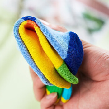 TAAN泰昂羽毛球袜子儿童专业户外运动袜中筒毛巾底T606混色两双装 TAAN泰昂羽毛球袜子儿童专业户外运动袜中筒毛巾底T606混色两双装