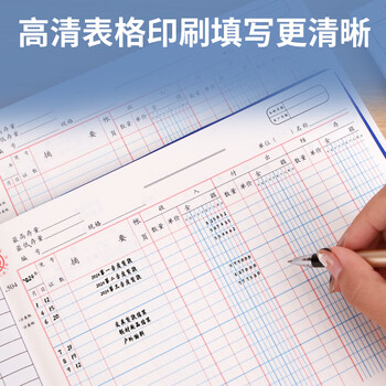 成文厚 中华老字号 乙式504 活页式收付式材料分类帐 货物收入付出结存  100张/包