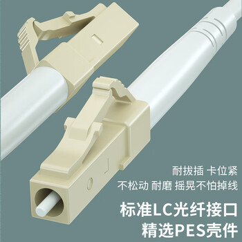 广昌兴（G.C.X）电信级万兆多模光纤跳线 LC-LC OM4 单工1个芯 2米 阻燃低烟无卤 数据中心机房专用