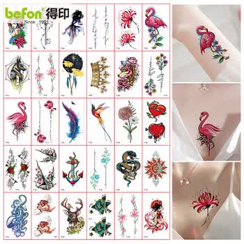 得印（befon）纹身贴儿童彩绘水贴纸转印贴可洗卡通纹身贴男女花臂持久防水汗生日礼物脸贴纸3套90张0029