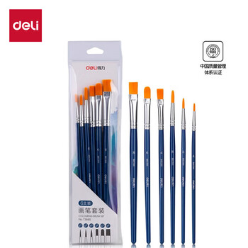 得力(deli)6支装画笔套装学生艺考手绘专业级大师(水粉丙烯油画水彩颜料)画笔套装73885热门商品 得力(deli)6支装画笔套装学生艺考手绘专业级大师(水粉丙烯油画水彩颜料)画笔套装73885热门商品