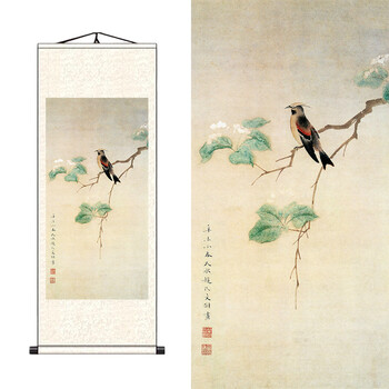 花鸟挂轴 掛け軸 花鳥画 – 寿鳳人形の東芸