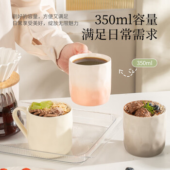 彩致（CAIZHI）马克杯家用陶瓷水杯早餐杯学生泡茶杯办公室咖啡杯 六件套CZ6897