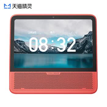 天猫精灵CC10 哇哦智能屏音箱 10英寸大屏视频通话学习平板音响一体机 儿童早教益智闹钟礼物 旭日红