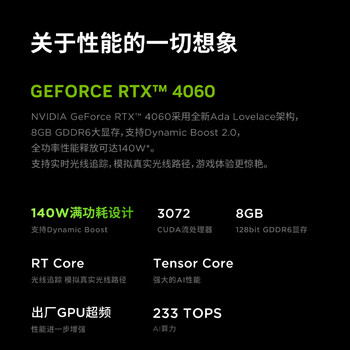 联想拯救者Y7000P 游戏笔记本电脑14代i7-14650HX 16G 1T RTX4060 2.5K 165Hz电竞屏 国家/20%
