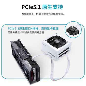 鑫谷（segotep）GM850W ATX3.1金牌全模组冰山版电源（12V-2X6支持5070Ti/5060Ti显卡/白色台式电脑主机箱电源）
