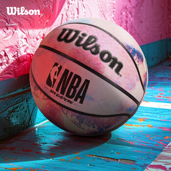Wilson威尔胜NBA扎染系列图案随机青少年儿童礼物室内外5号篮球6-12岁