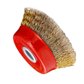 工拍档角磨机木材打磨除锈去污抛光125型碗型钢丝轮小红碗5个装