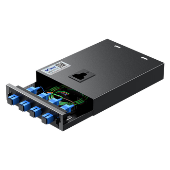 慧谷 光纤终端盒4口 4芯SC单模满配尾纤法兰盘 光缆熔接盒 光纤配线架接续盒 壁挂式 HG-ZDH-4SC-SM