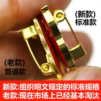 易利丰（elifo）【不褪色】镀金标准款新党员徽章 最新版2024党徽胸章磁吸强磁双面大磁扣 厚度2mm 10个装