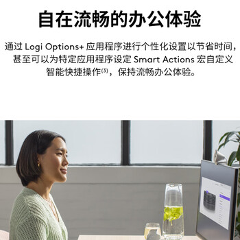罗技（Logitech）WAVE KEYS 人体工学键盘 无线蓝牙键盘 配备软垫掌托 - 石墨黑（商用版） 99键