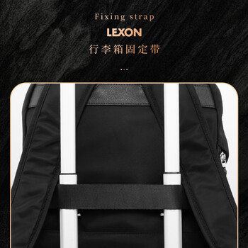 乐上（LEXON）双肩背包14英寸电脑包大学生书包简约OL通勤出差旅行新款女包