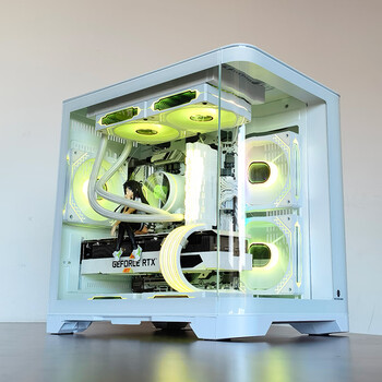 玩嘉天幕MINI白色MINI曲面玻璃海景房电脑机箱台式机MATX主板240水冷 玩嘉天幕MINI白色MINI曲面玻璃海景房电脑机箱台式机MATX主板240水冷