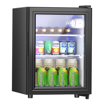 威力冰吧家用小型冷藏保鲜柜58升办公室宿舍宾馆茶叶饮料红酒透明恒温冰箱一级能效+白灯BC-58