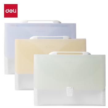 得力(deli)13格A4手提学生风琴包/文件包/资料夹 开学试卷科目分层分科收纳插页袋保护小学初高中嫩绿PM01 得力(deli)13格A4手提学生风琴包/文件包/资料夹 开学试卷科目分层分科收纳插页袋保护小学初高中嫩绿PM01