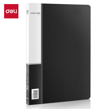 得力(deli)A4金属单强力夹+插页袋资料册文件夹 票夹大容量试卷资料夹诗朗诵签约夹板办公用品 5301黑色1只 得力(deli)A4金属单强力夹+插页袋资料册文件夹 票夹大容量试卷资料夹诗朗诵签约夹板办公用品 5301黑色1只