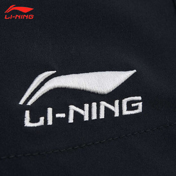 李宁（LI-NING）羽毛球服男款短裤运动跑步裤黑色M码AAPR079-3黑色 XXL