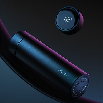 雷德夫（LEIDFOR）T26 纯钛保温杯磨砂黑色380ml 男士商务泡茶开学礼物 礼盒款