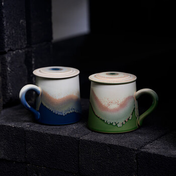 象上 陶瓷马克杯情侣对杯高颜值家用水杯新婚伴手礼结婚生日礼物