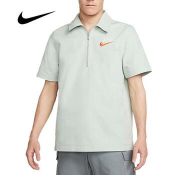 耐克nike男子夏季翻领半拉链休闲训练透气短袖t恤dm5284030017dm528