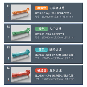 特步（XTEP）弹力带健身引体向上助力带弹力绳单杠训练田径阻力带拉力圈练腿红