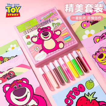 迪士尼（Disney）沙画儿童益智DIY沙画套装涂色绘画幼儿创意玩具文具礼盒新年女孩生日礼物年货节 史迪奇A60112-W1