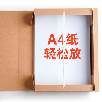 递乐 加厚10个牛皮纸档案盒4cm文件收纳盒大容量资料办公用品人事会计凭证文书整理盒 1304