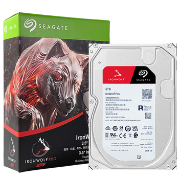 希捷（SEAGATE）NAS硬盘 6TB 私有云 256MB CMR垂直 静音低耗 机械硬盘 希捷酷狼Pro 数据恢复服务 ST6000NT001