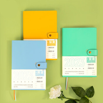 得力(deli)2023年日程本效率手册A5高颜值日程本todolist计划本日历记事本年历本笔记本本子 绿色BP102 得力(deli)2023年日程本效率手册A5高颜值日程本todolist计划本日历记事本年历本笔记本本子 绿色BP102